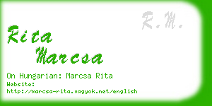 rita marcsa business card